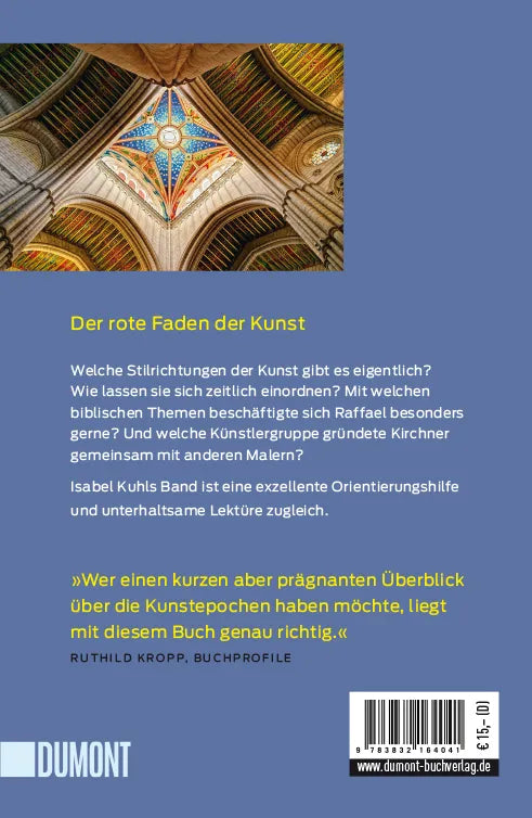 Buchrückseite von 'Die Epochen der Kunst' mit Klappentext - Taschenbuch