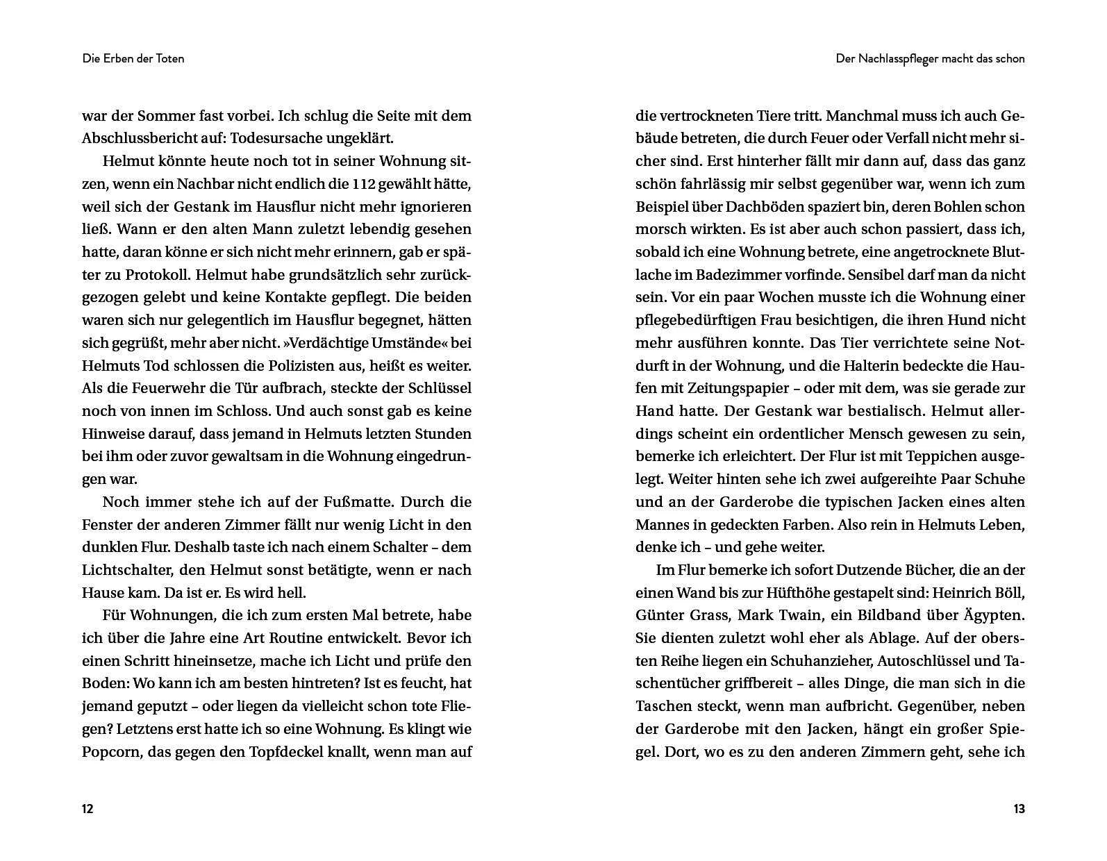 Innenansicht von 'Die Erben der Toten' - Gebundene Ausgabe