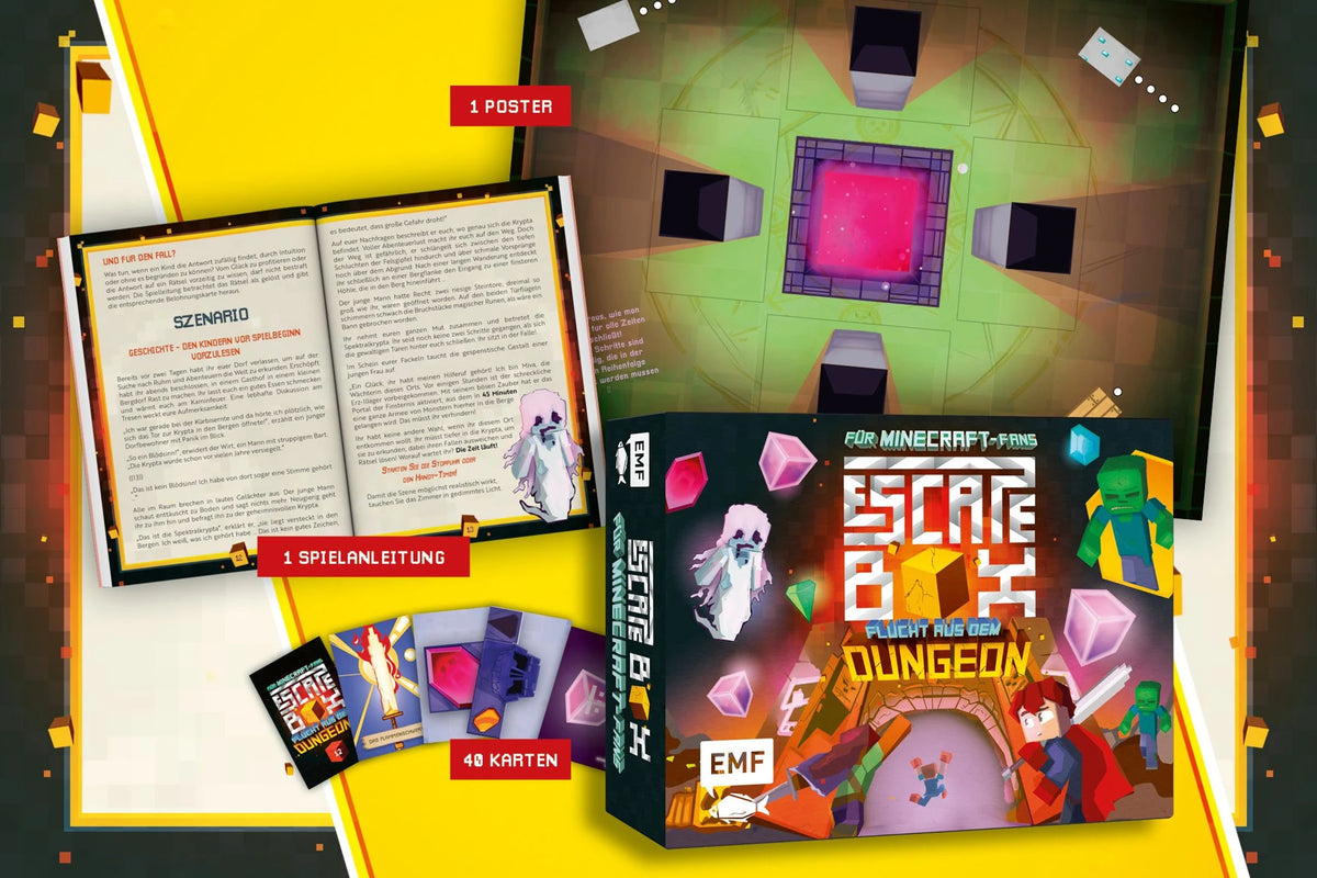 Die Escape-Box für Minecraft-Fans: Flucht aus dem Dungeon – Ansicht