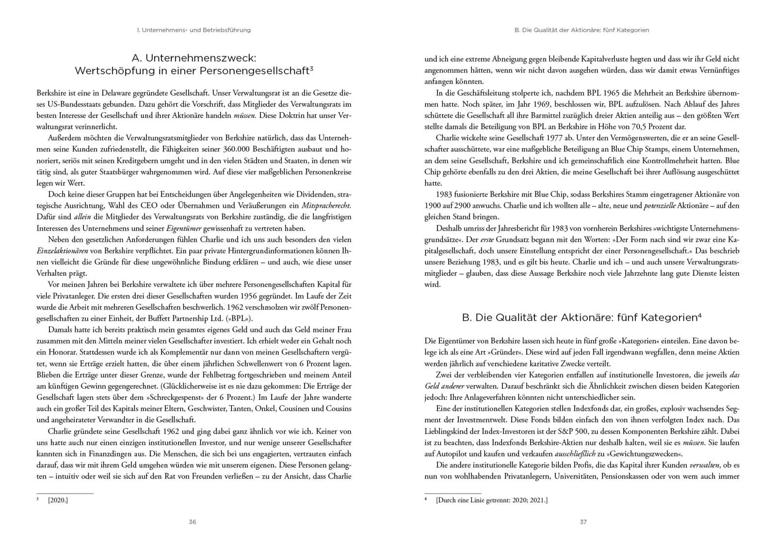 Innenansicht von 'Die Essays von Warren Buffett' - Gebundene Ausgabe