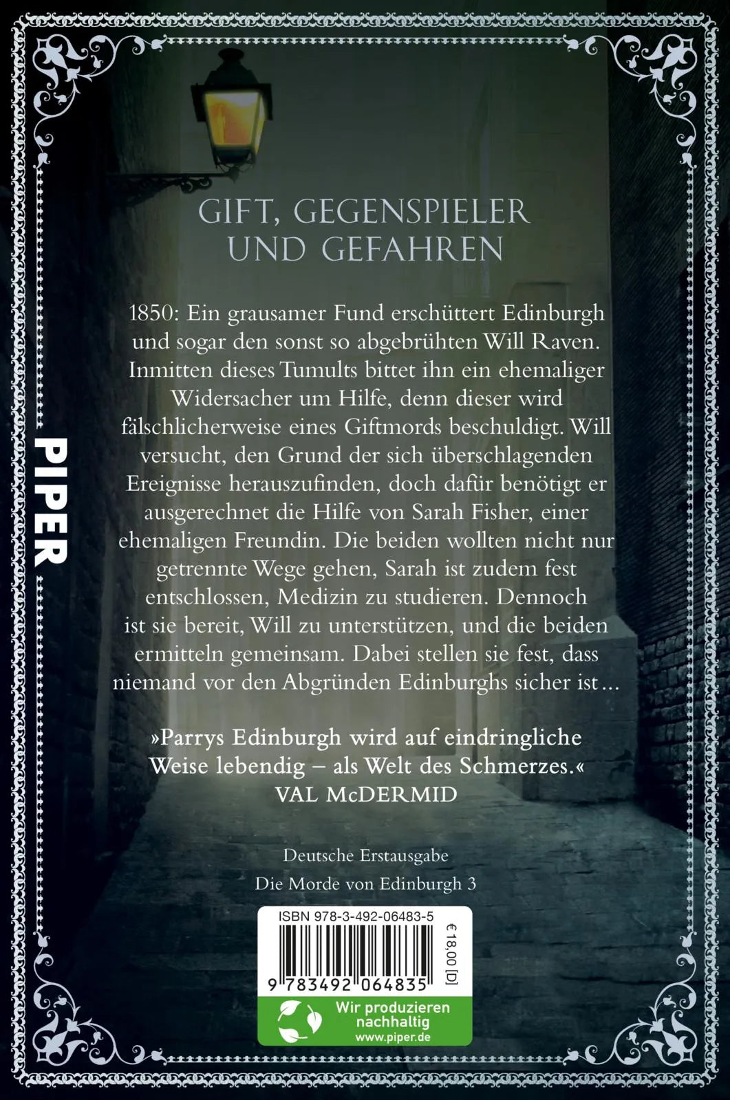 Buchrückseite von 'Die Essenz des Bösen' mit Klappentext - Paperback