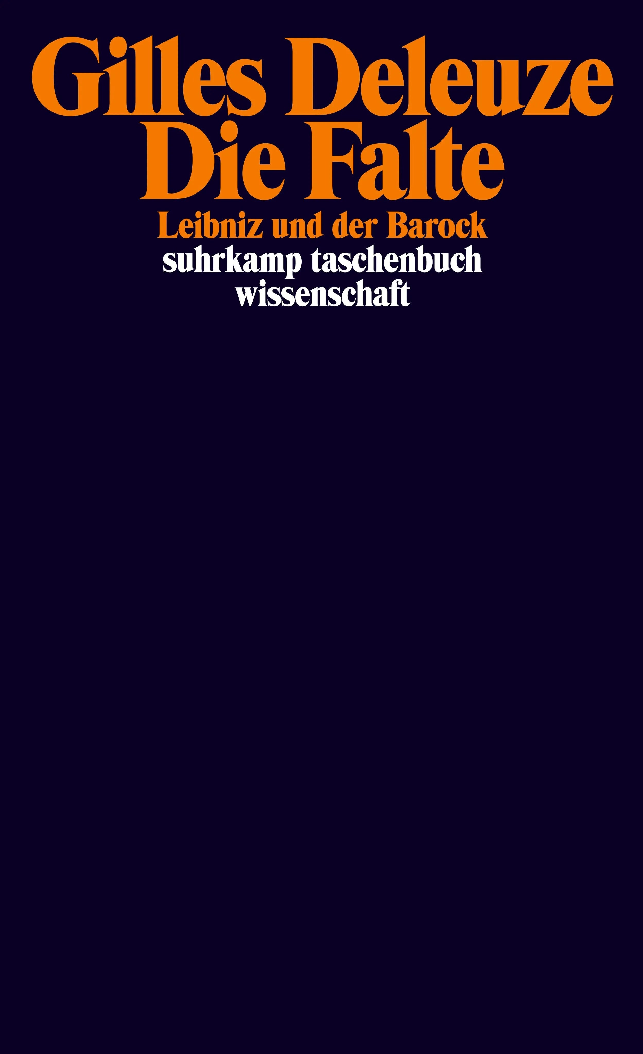 Buchcover von 'Die Falte' - Taschenbuch von Gilles Deleuze