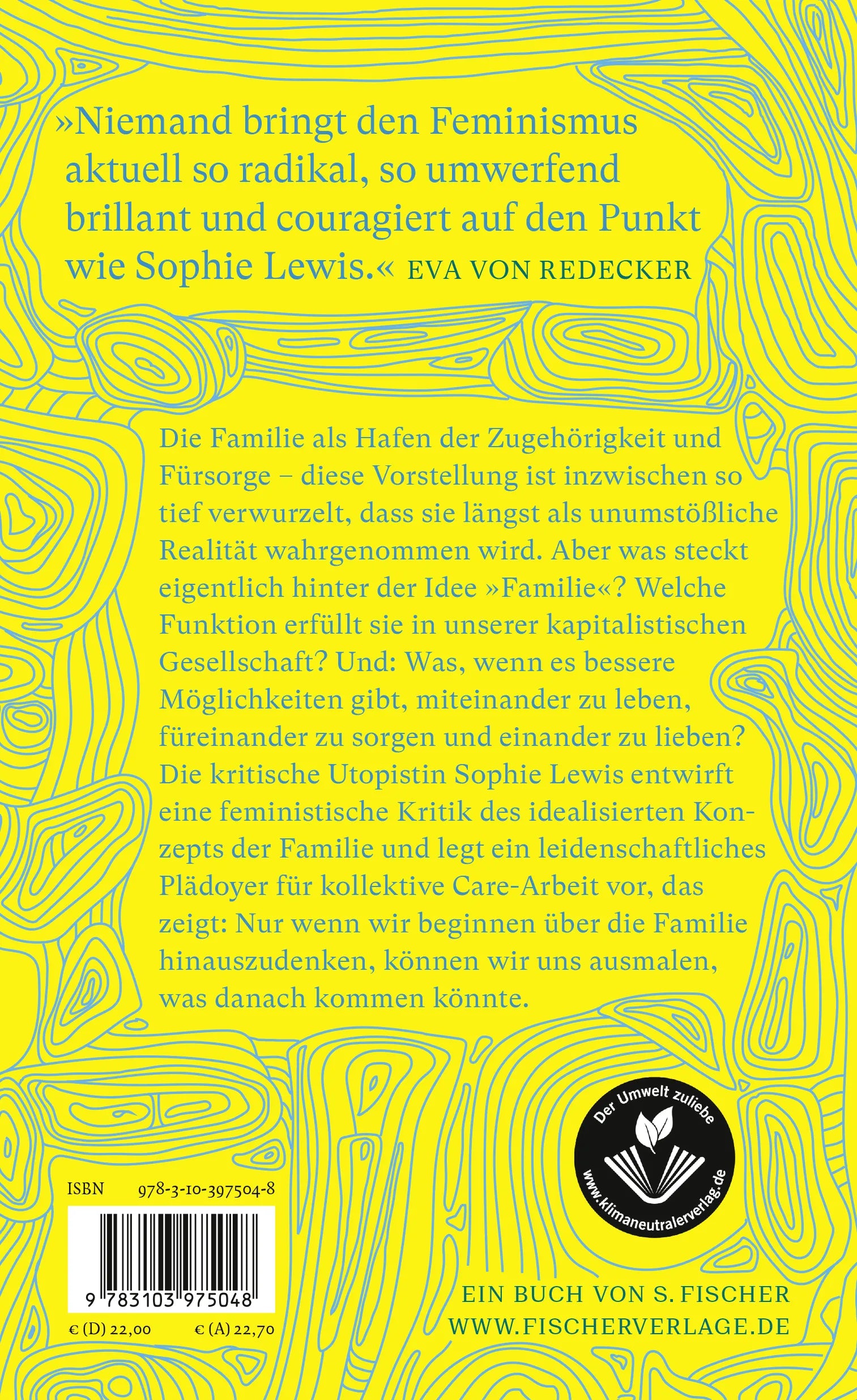 Buchrückseite von 'Die Familie abschaffen' mit Klappentext - Gebundene Ausgabe