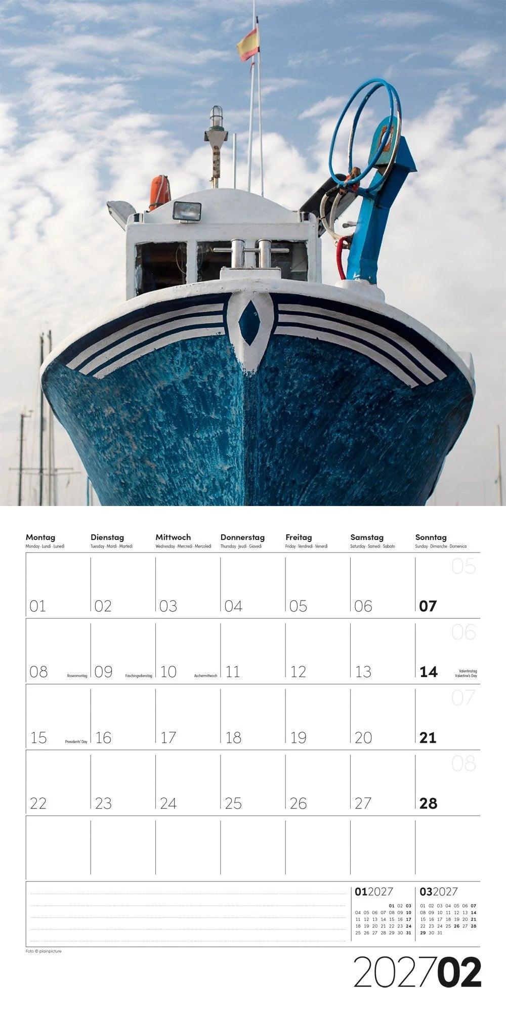 Die Farbe Blau Kalender 2027 - 30x30 - Art12 – Ansicht