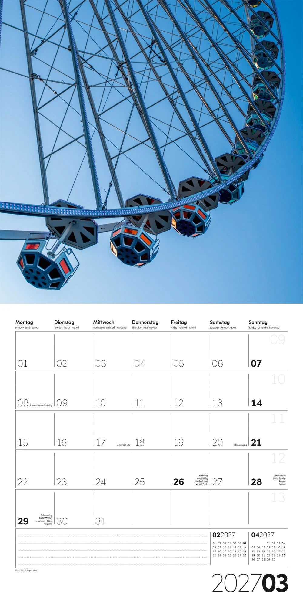 Die Farbe Blau Kalender 2027 - 30x30 - Art12 – Ansicht