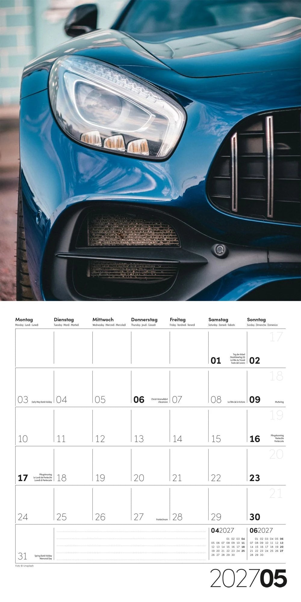 Die Farbe Blau Kalender 2027 - 30x30 - Art12 – Ansicht