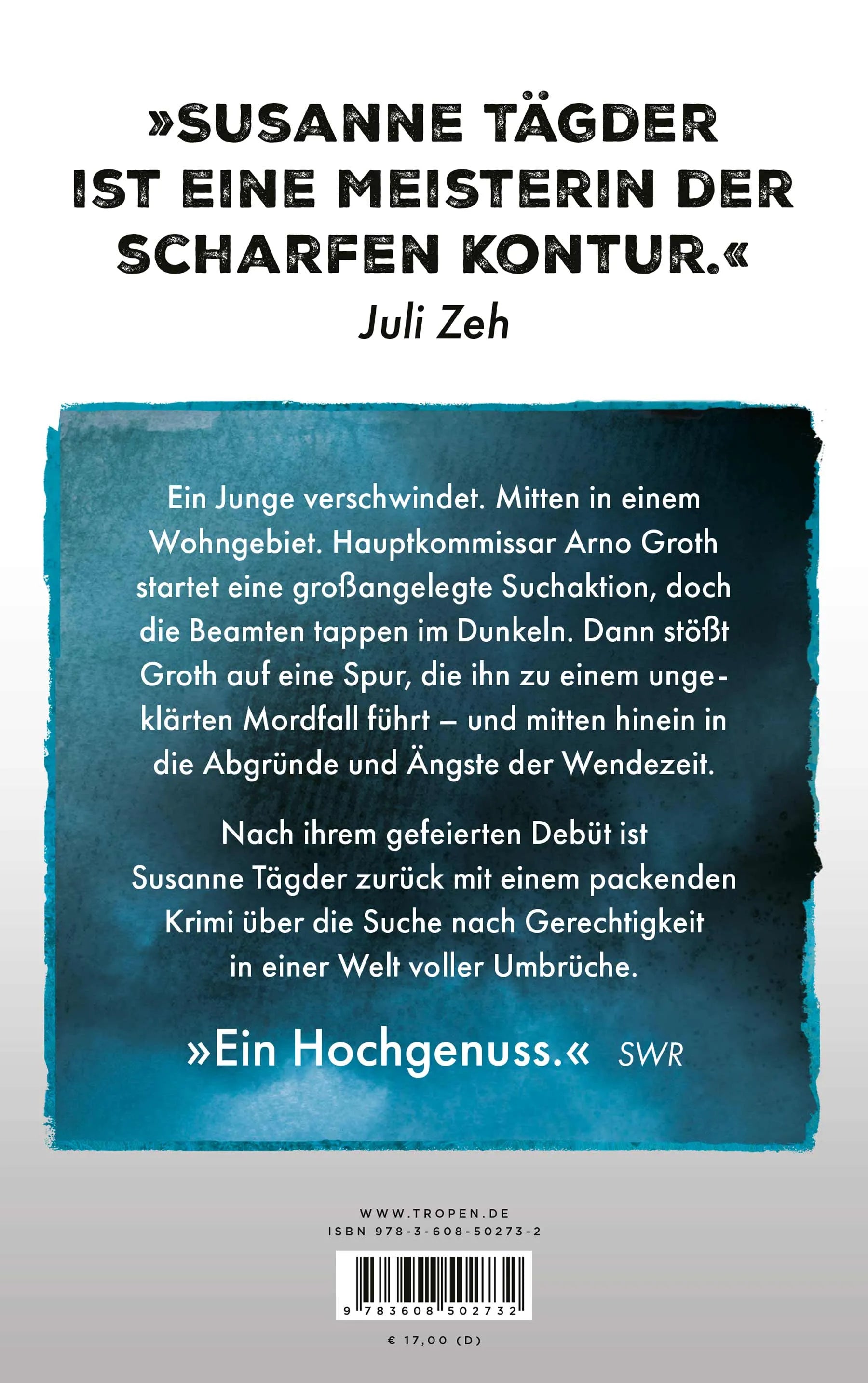 Buchrückseite von 'Die Farbe des Schattens' mit Klappentext - Paperback