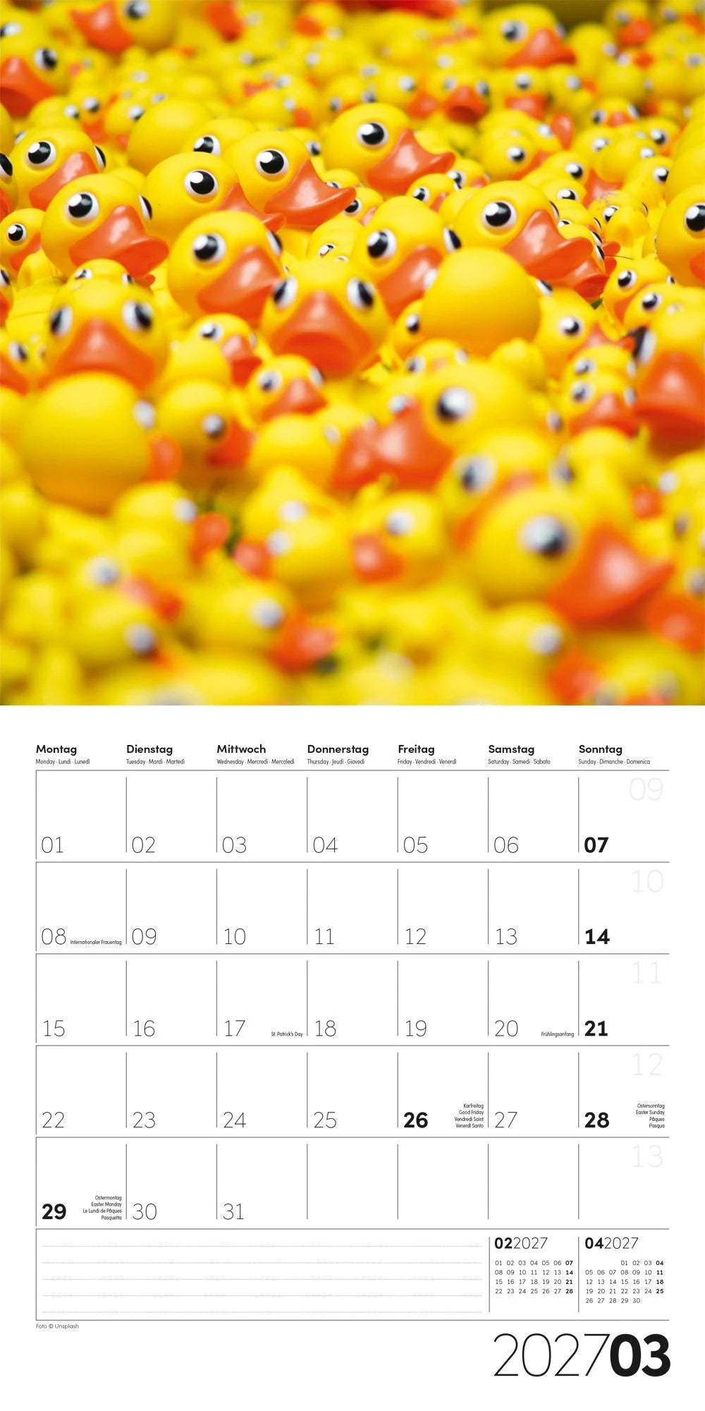 Die Farbe Gelb Kalender 2027 - 30x30 - Art12 – Ansicht