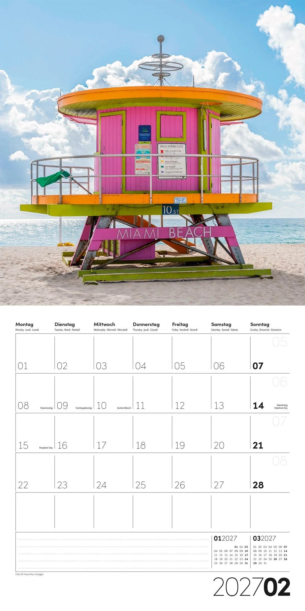 Die Farbe Pink Kalender 2027 - 30x30 - Art12 – Ansicht