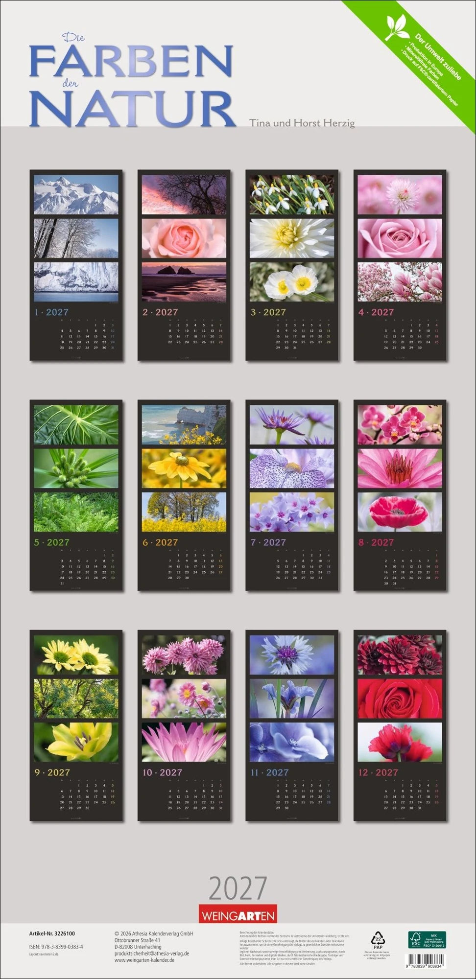 Die Farben der Natur Kalender 2027 – Ansicht