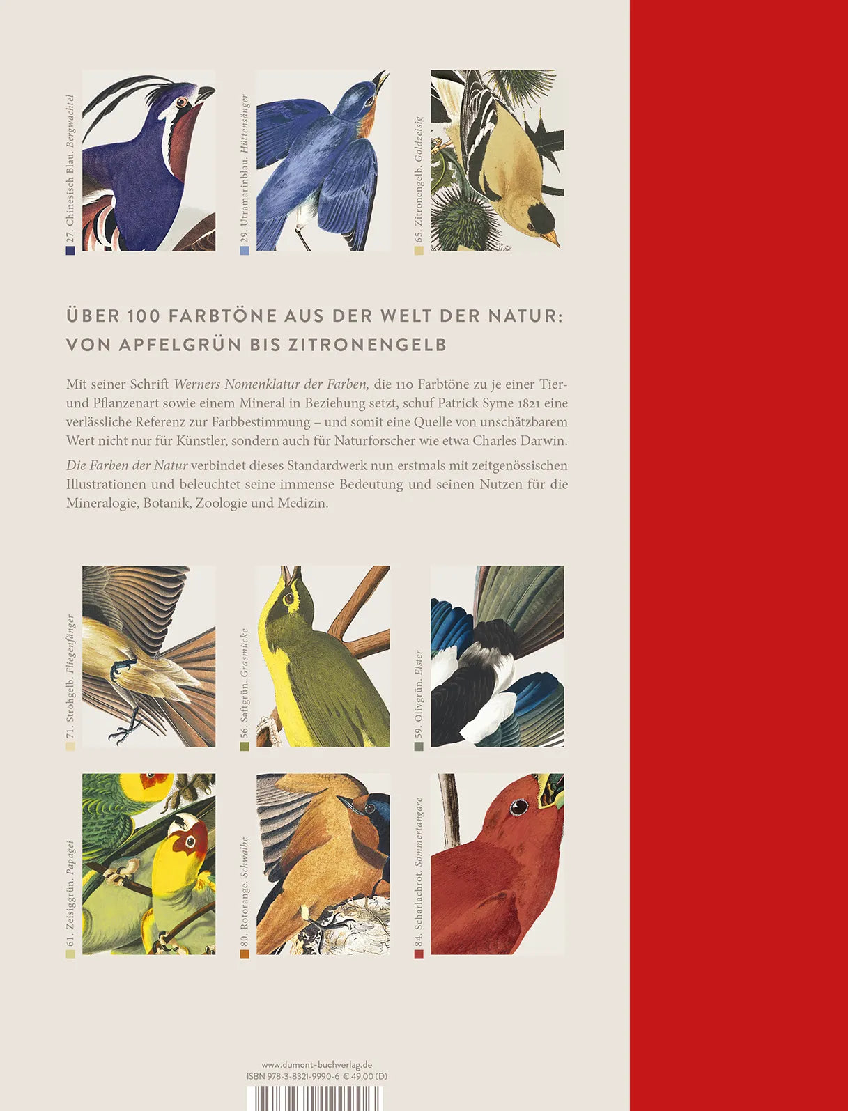 BuchrÃ¼ckseite von 'Die Farben der Natur' mit Klappentext - Gebundene Ausgabe