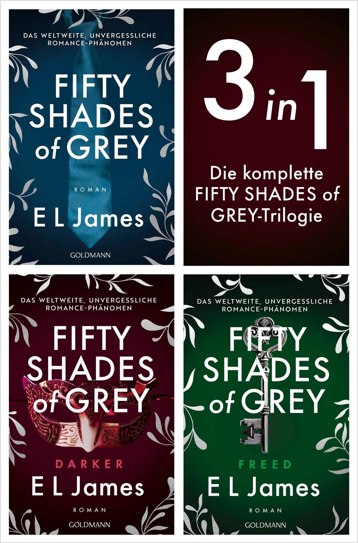 Cover: Die Fifty Shades of Grey Reihe, Band 1-3: Fifty Shades of Grey / Fifty Shades of Grey - Darker / Fifty Shades of Grey - Freed (E-Book) von E L James