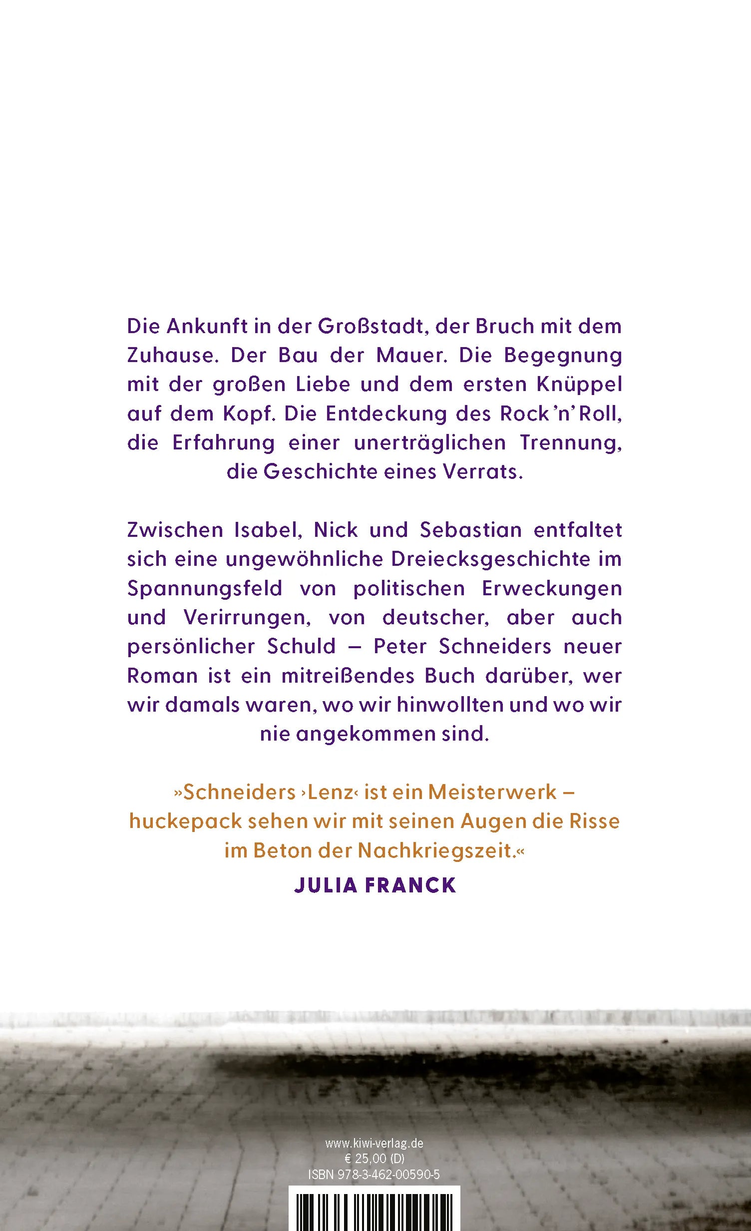 Buchrückseite von 'Die Frau an der Bushaltestelle' mit Klappentext - Gebundene Ausgabe