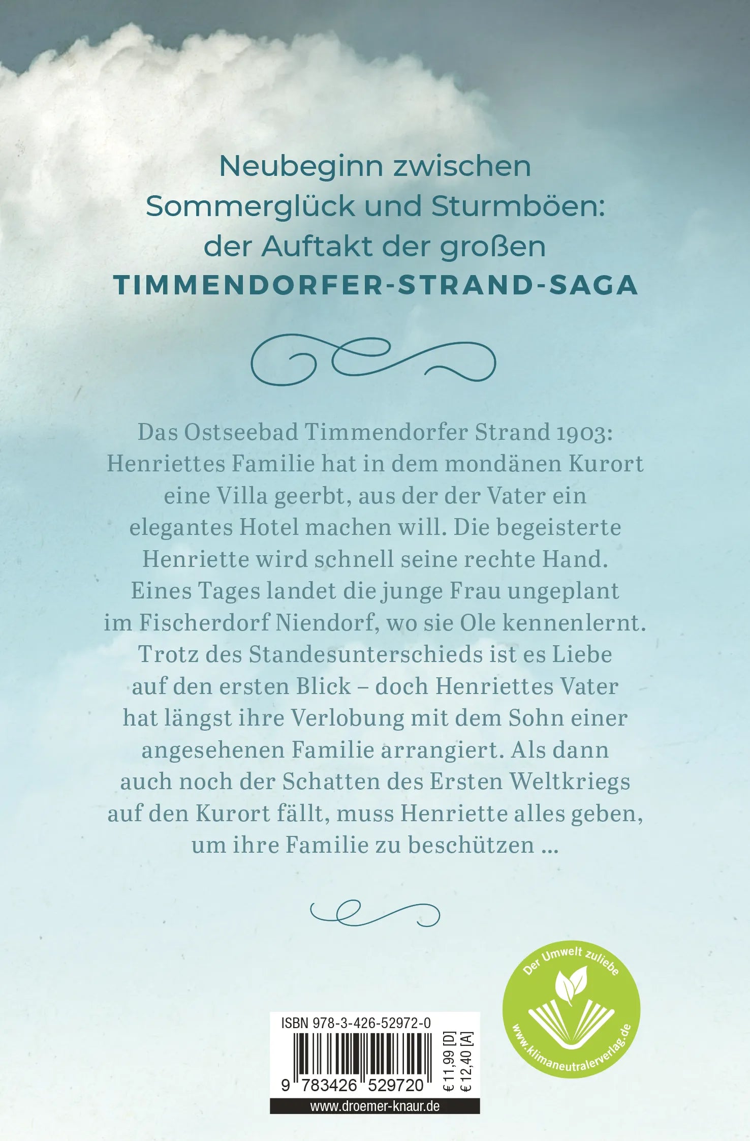 Buchrückseite von 'Die Frauen der Villa Sommerwind. Das Glück am Horizont.' mit Klappentext - Taschenbuch
