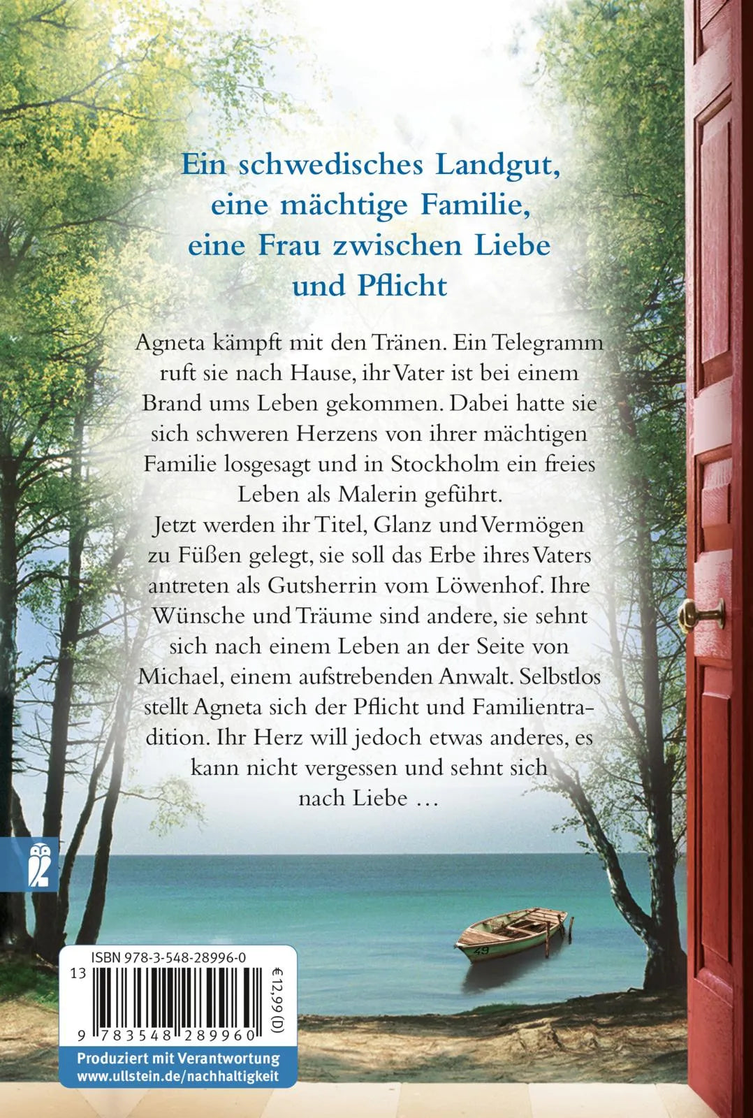 Buchrückseite von 'Die Frauen vom Löwenhof - Agnetas Erbe' mit Klappentext - Taschenbuch