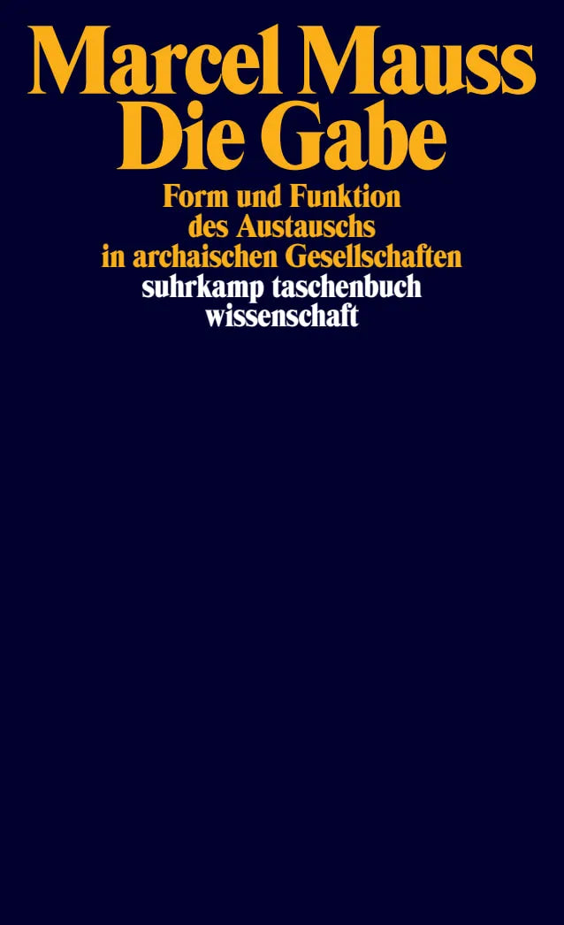 Buchcover von 'Die Gabe' - Taschenbuch von Marcel Mauss