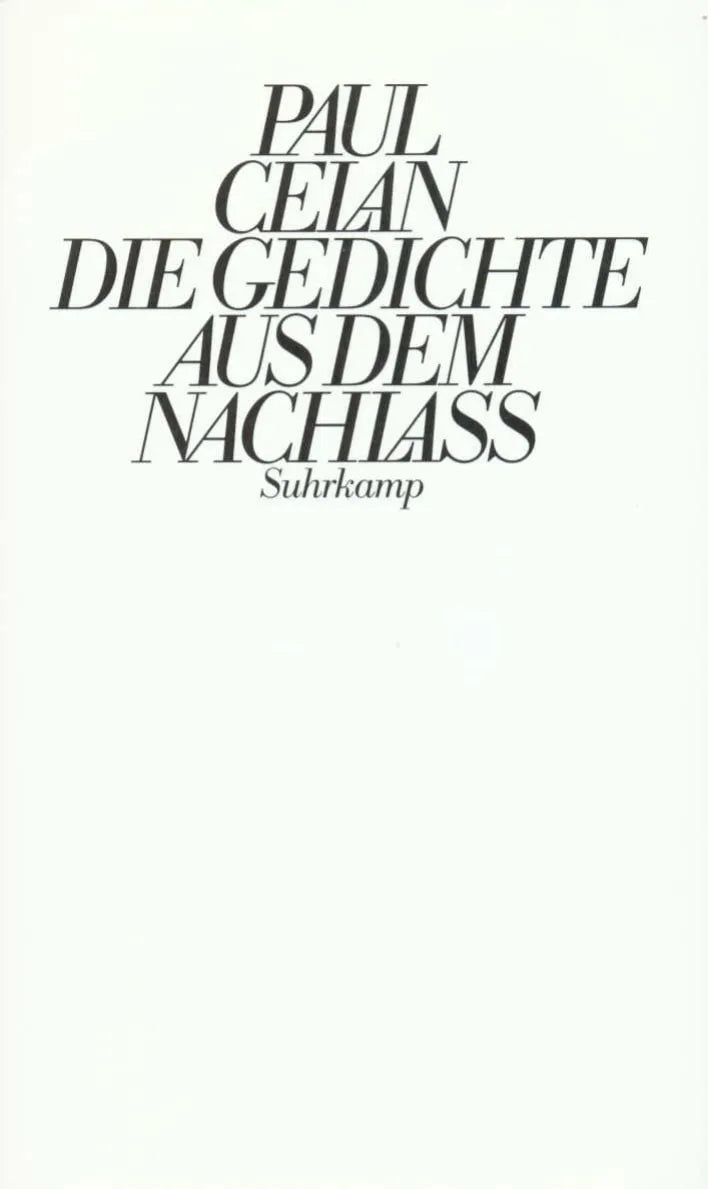 Buchcover von 'Die Gedichte aus dem Nachlaß' - Gebundene Ausgabe von Paul Celan