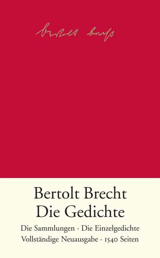 Buchcover von 'Die Gedichte' - Gebundene Ausgabe von Bertolt Brecht