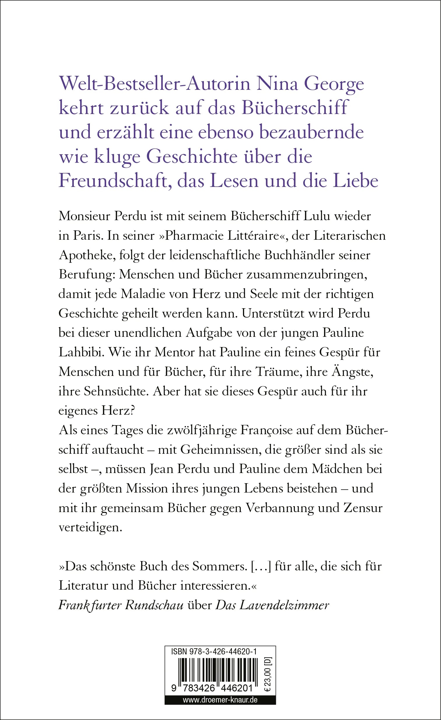 Buchrückseite von 'Die geheime Sehnsucht der Bücher' mit Klappentext - Gebundene Ausgabe