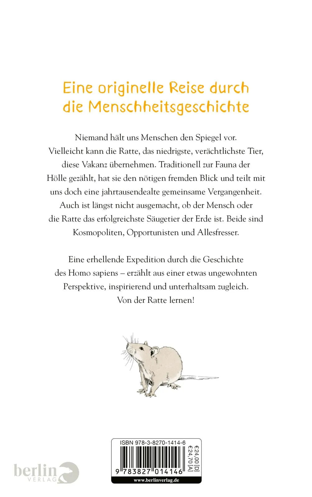Buchrückseite von 'Die Geschichte des Menschen' mit Klappentext - Gebundene Ausgabe
