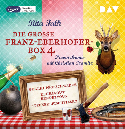 Cover: Die große Franz-Eberhofer-Box 4 (Hörbuch CD) von Rita Falk