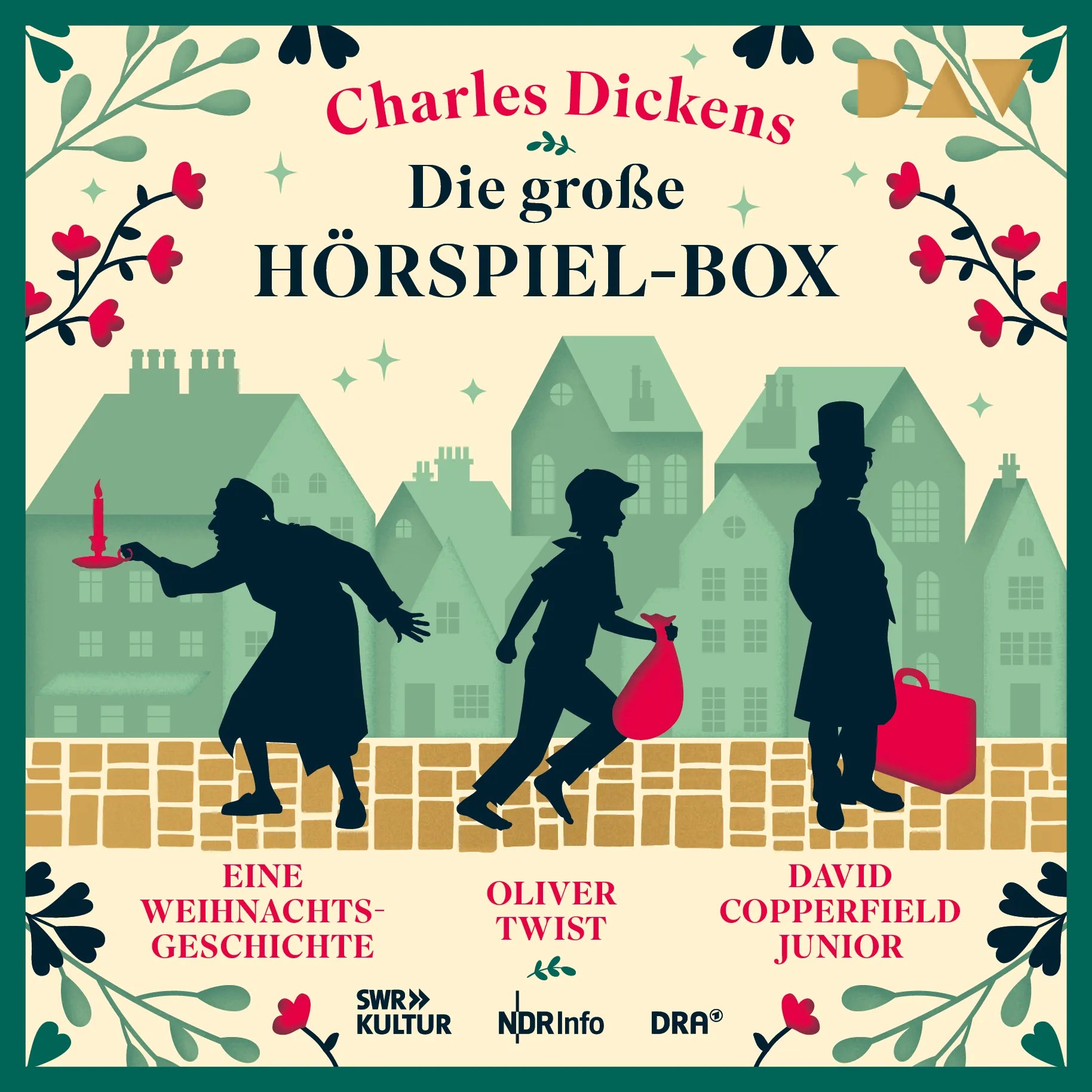 Buchcover von 'Die große Hörspiel-Box – Eine Weihnachtsgeschichte, Oliver Twist, David Copperfield Junior' - Hörbuch (CD) von Charles Dickens