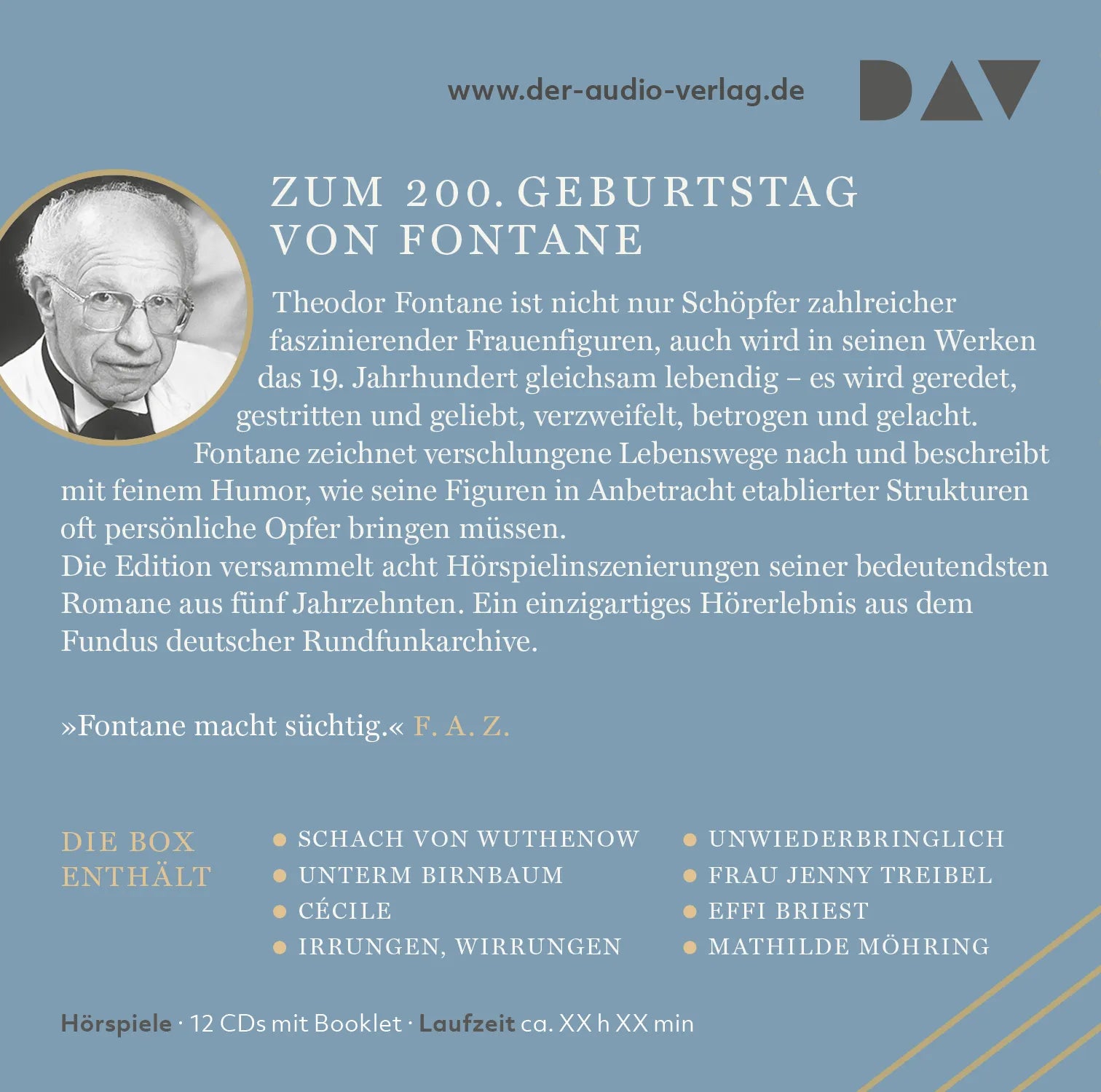 Buchrückseite von 'Die große Hörspiel-Edition' mit Klappentext - Hörbuch (CD)