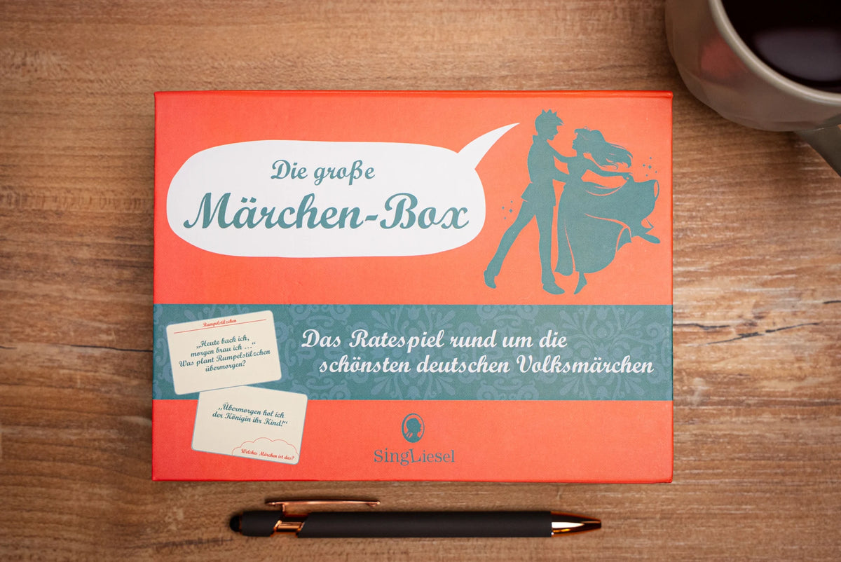 Die große Märchen-Quiz-Box für Senioren. Das Spiel rund um bekannte Märchen für Senioren. Auch mit Demenz. Spiele Box mit 100 Karten. – Ansicht