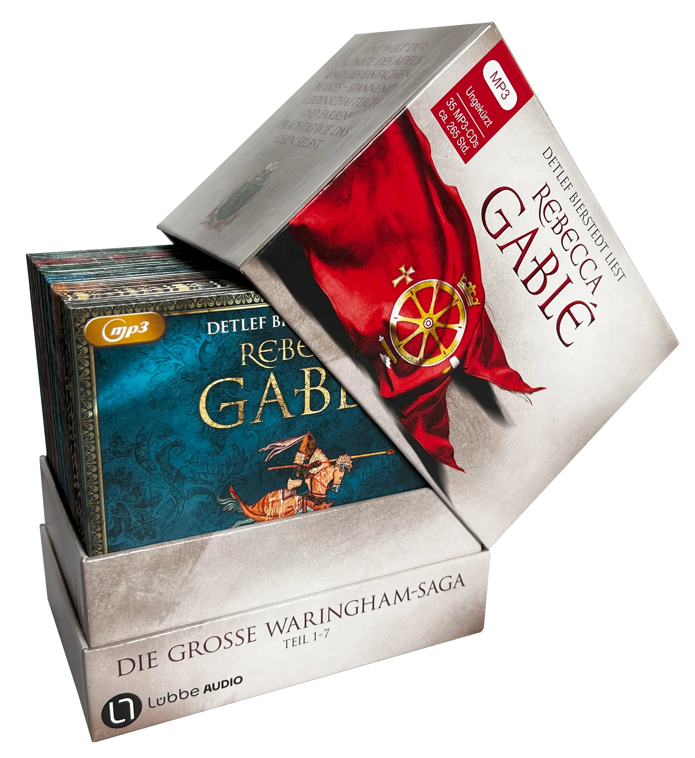 Buchcover von 'Die große Waringham-Saga - Teil 1-7' - Hörbuch (CD) von Rebecca Gablé