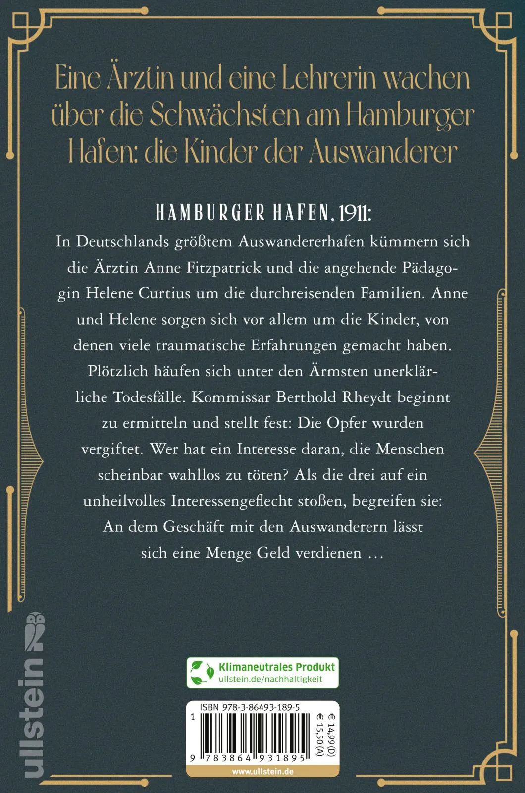 Buchrückseite von 'Die Hafenärztin. Ein Leben für das Glück der Kinder' mit Klappentext - Paperback