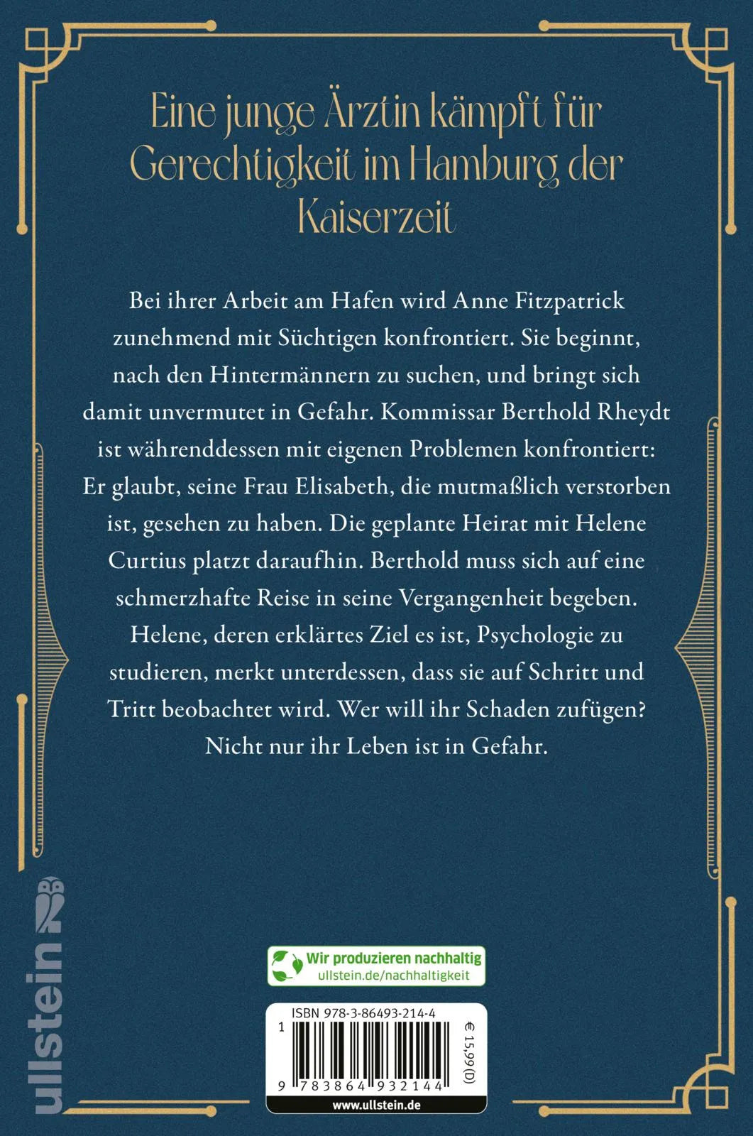 Buchrückseite von 'Die Hafenärztin. Ein Leben für die Hoffnung der Menschen' mit Klappentext - Paperback