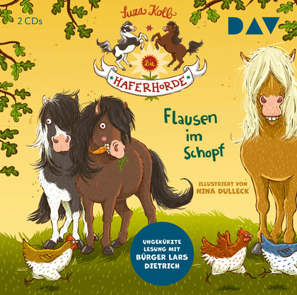 Buchcover von 'Die Haferhorde – Teil 1: Flausen im Schopf' - Hörbuch (CD) von Suza Kolb