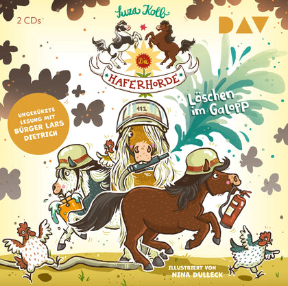 Buchcover von 'Die Haferhorde – Teil 14: Löschen im Galopp' - Hörbuch (CD) von Suza Kolb