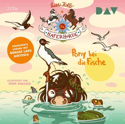 Buchcover von 'Die Haferhorde – Teil 18: Pony bei die Fische' - Hörbuch (CD) von Suza Kolb