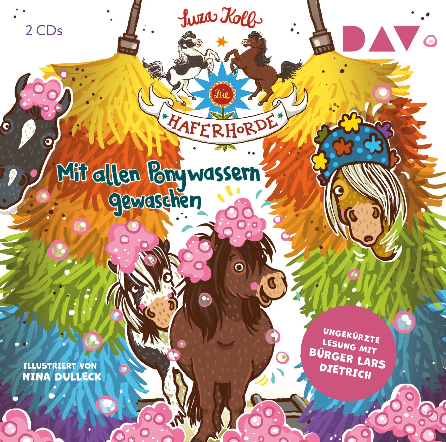 Buchcover von 'Die Haferhorde – Teil 20: Mit allen Ponywassern gewaschen' - Hörbuch (CD) von Suza Kolb