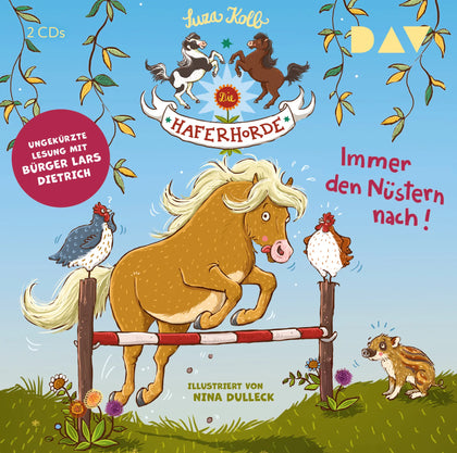 Buchcover von 'Die Haferhorde – Teil 3: Immer den Nüstern nach!' - Hörbuch (CD) von Suza Kolb