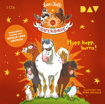 Buchcover von 'Die Haferhorde – Teil 6: Hopp, hopp, hurra!' - Hörbuch (CD) von Suza Kolb