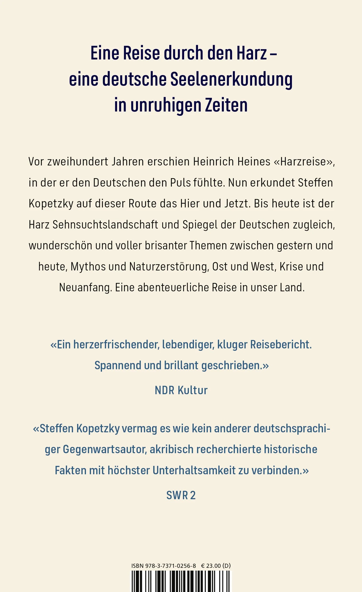 Rückseite: Die Harzreise (Hardcover)