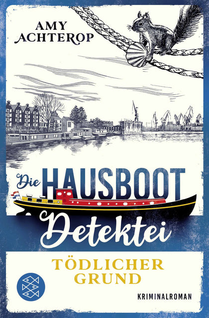 Buchcover von 'Die Hausboot-Detektei – Tödlicher Grund' - Taschenbuch von Amy Achterop