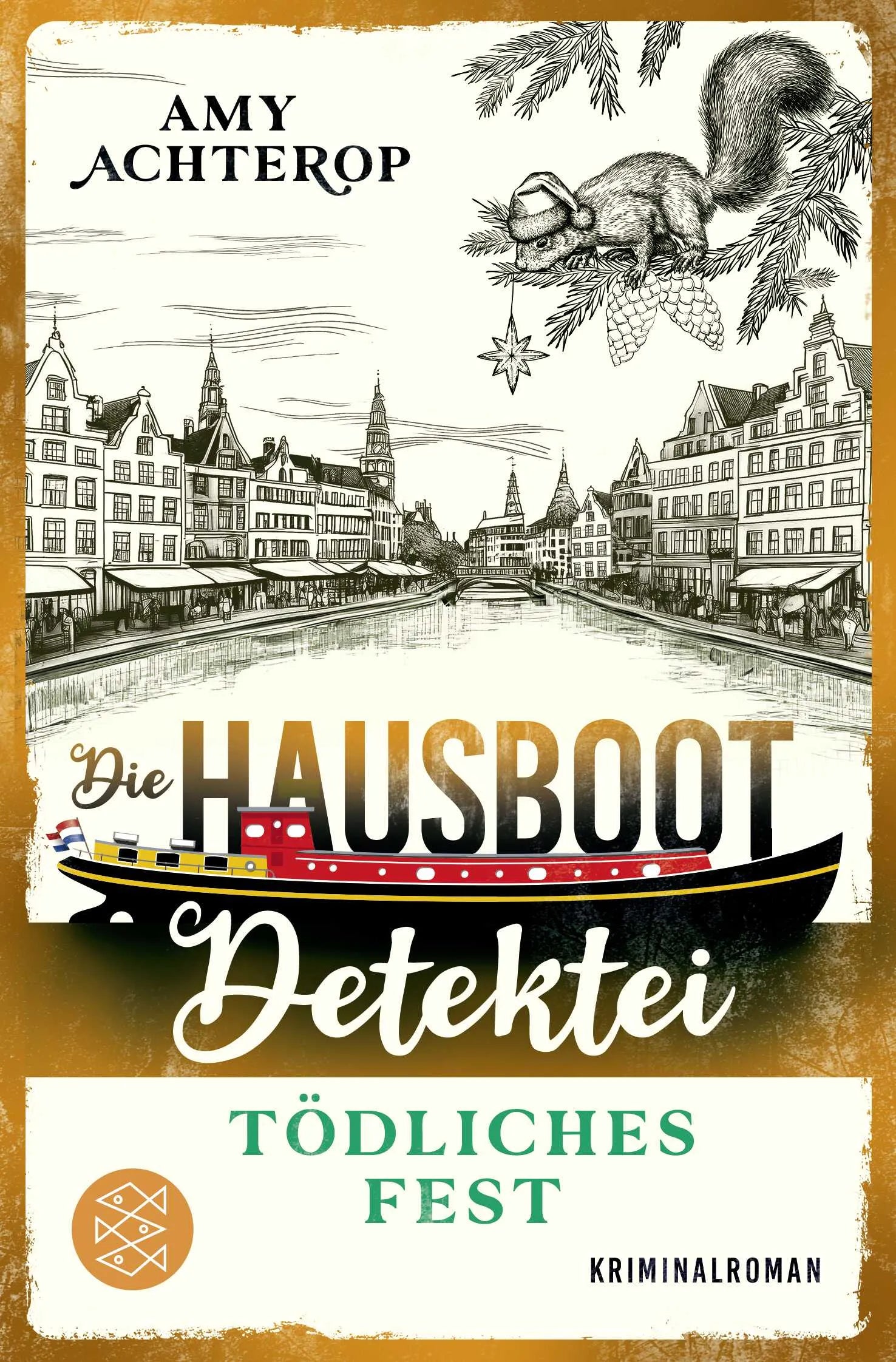 Buchcover von 'Die Hausboot-Detektei - Tödliches Fest' - Taschenbuch von Amy Achterop