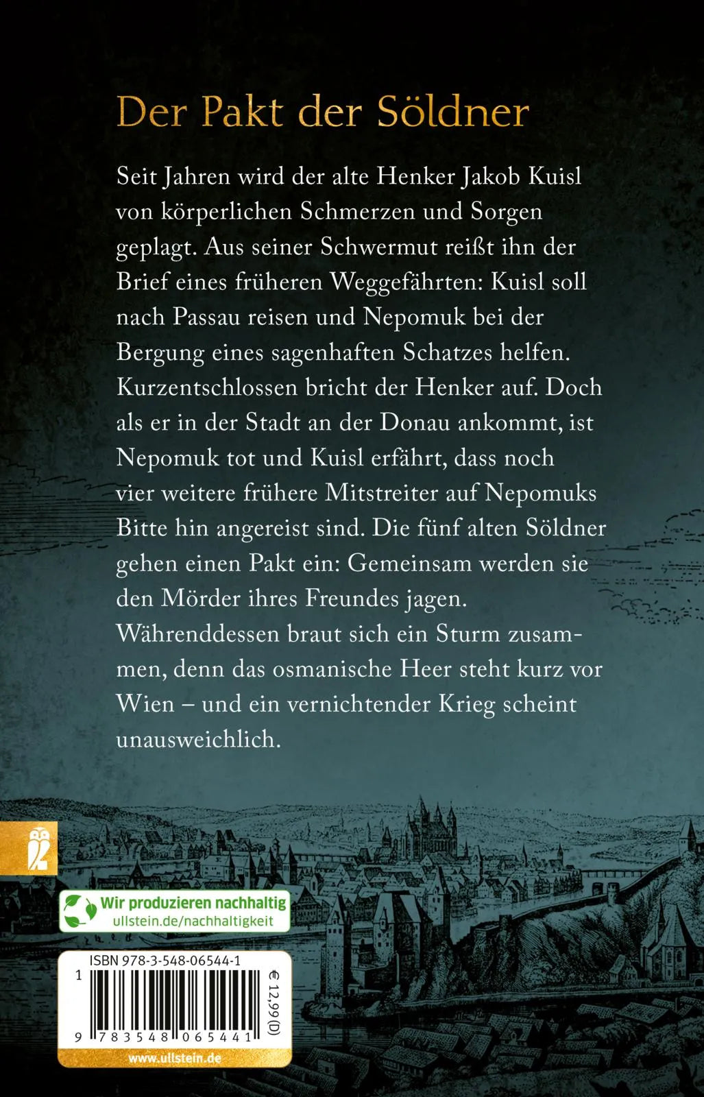 Buchrückseite von 'Die Henkerstochter und das Vermächtnis des Henkers' mit Klappentext - Taschenbuch
