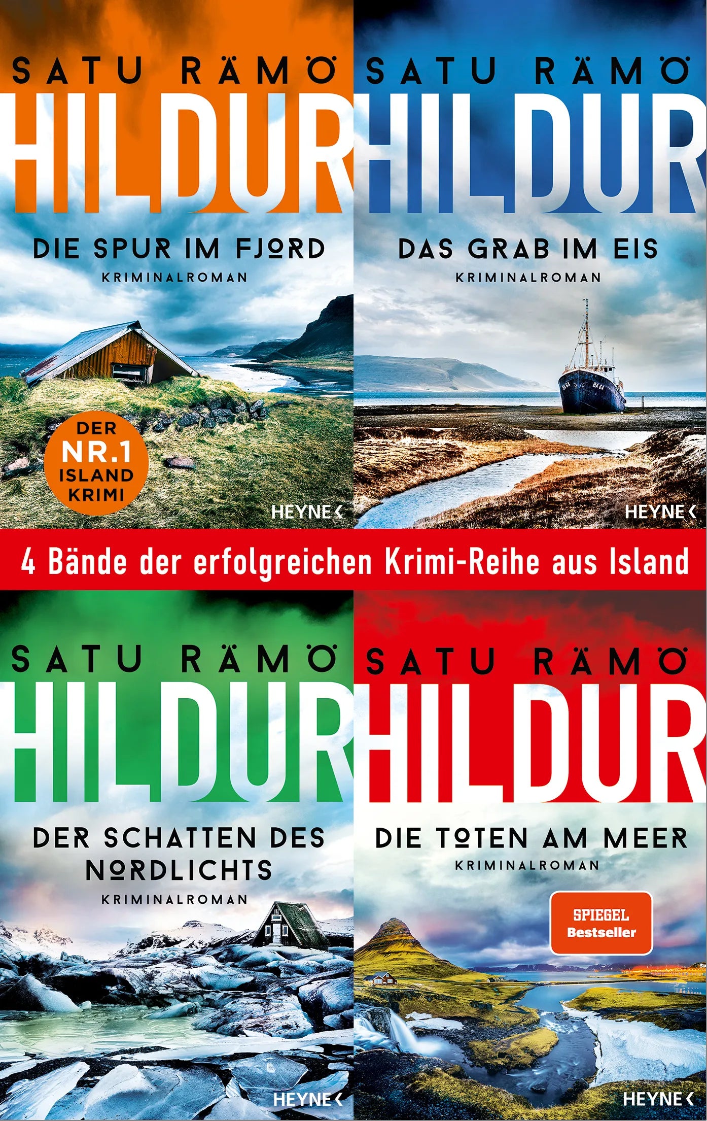 Cover: Die Hildur-Reihe Band 1-4: Die Spur im Fjord / Das Grab im Eis / Der Schatten des Nordlichts / Die Toten am Meer (E-Book) von Satu Rämö