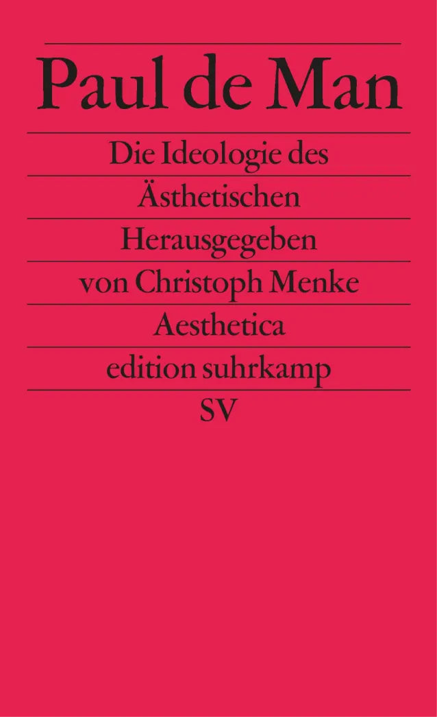 Buchcover von 'Die Ideologie des Ästhetischen' - Taschenbuch von Paul Man