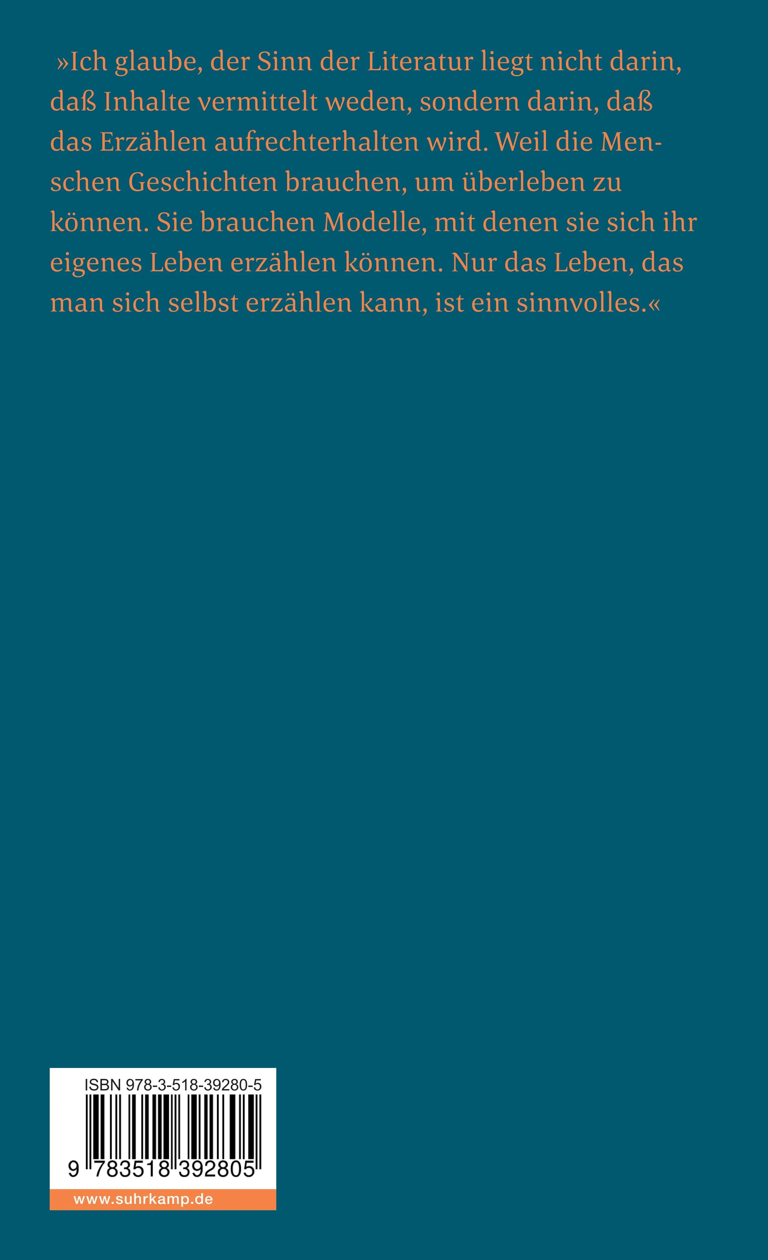 Buchrückseite von 'Die Jahreszeiten' mit Klappentext - Taschenbuch