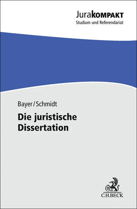 Buchcover von 'Die juristische Dissertation' - Taschenbuch von Daria Bayer