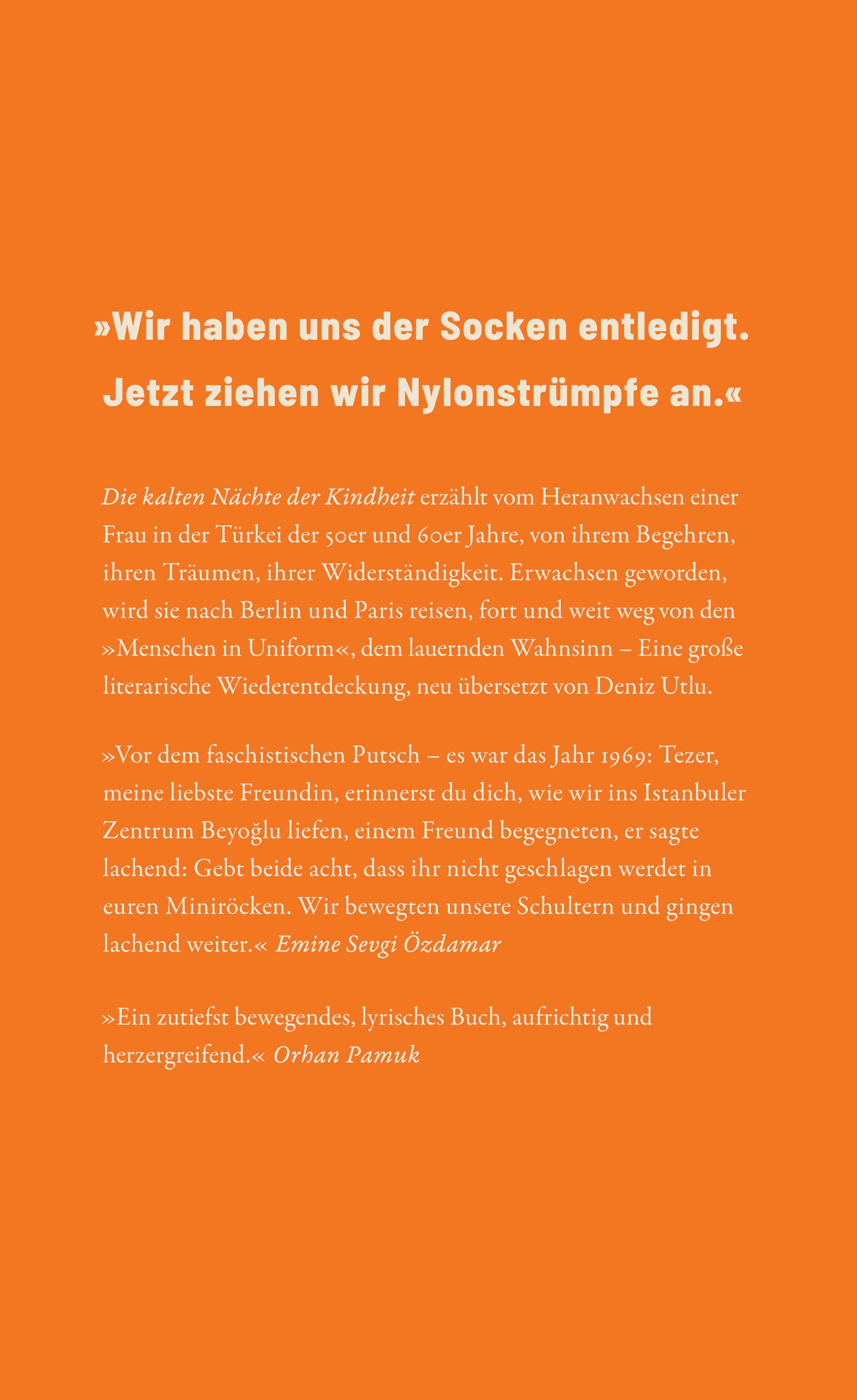 Rückseite: Die kalten Nächte der Kindheit (Hardcover)