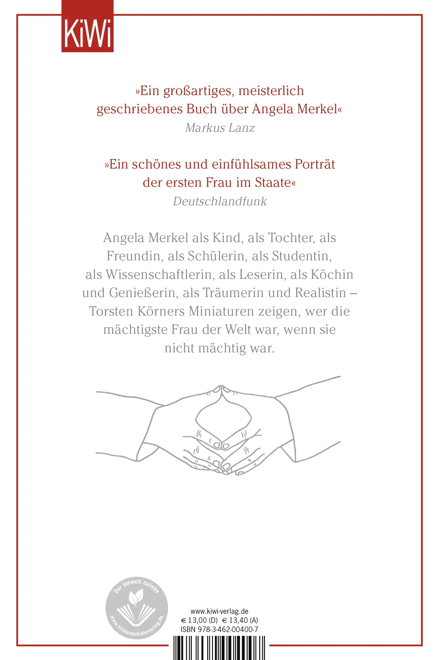 Buchrückseite von 'Die Kanzlerin am Dönerstand' mit Klappentext - Taschenbuch
