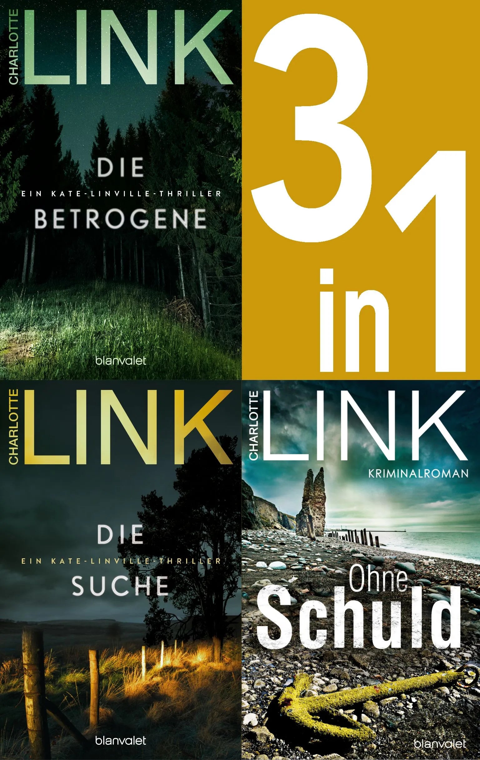 Cover: Die Kate-Linville-Reihe Band 1-3: Die Betrogene / Die Suche / Ohne Schuld (E-Book) von Charlotte Link
