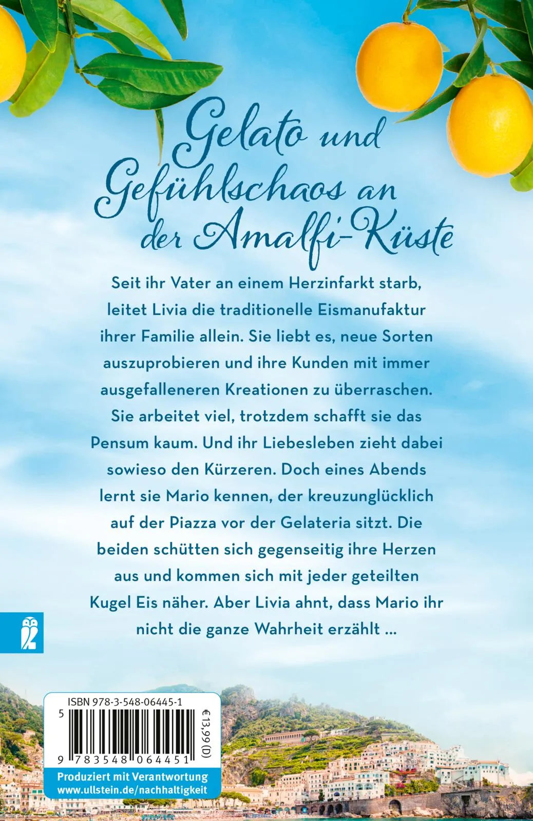 Rückseite: Die kleine Eismanufaktur in Amalfi (Taschenbuch)