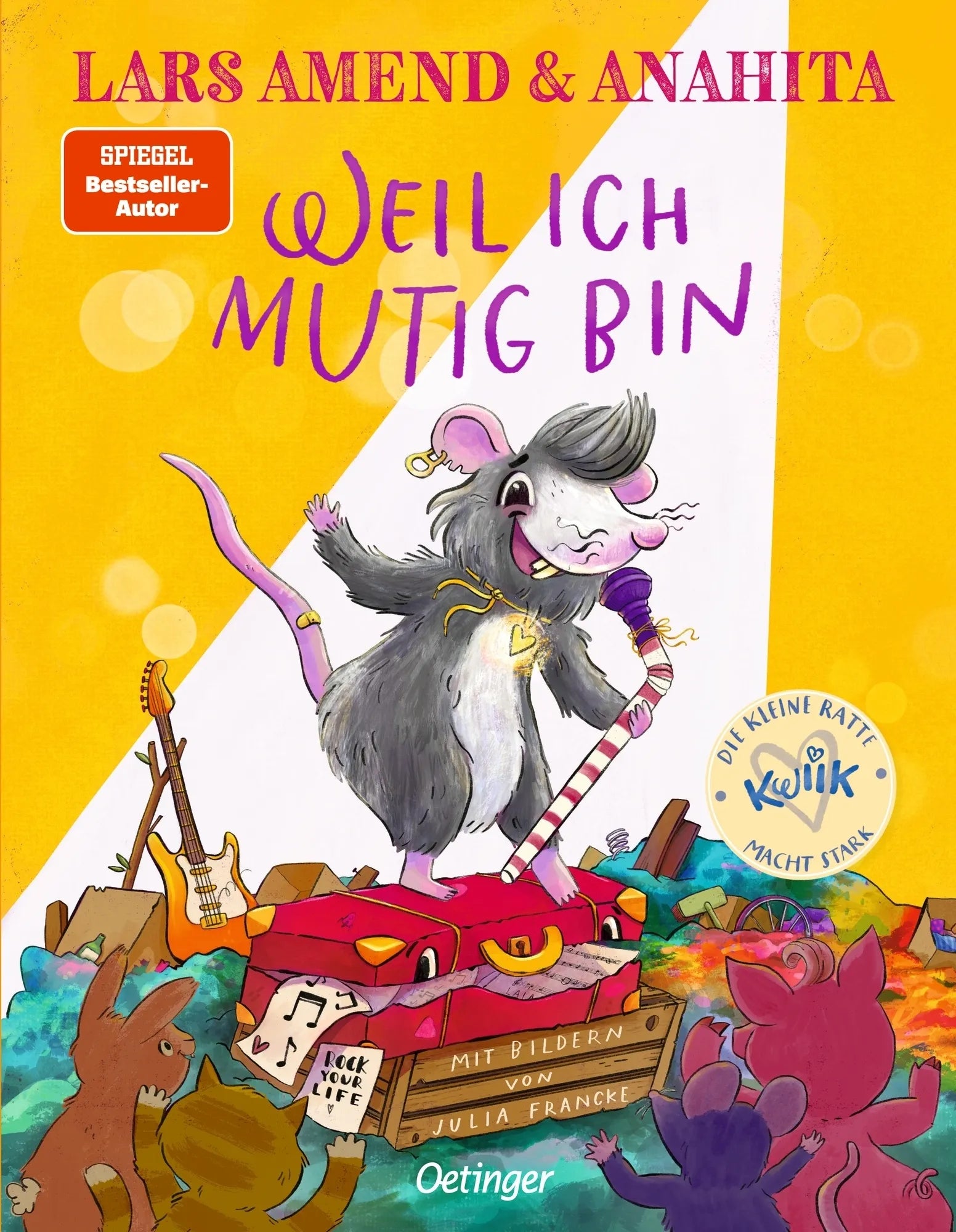 Buchcover von 'Die kleine Ratte Kwiik macht stark. Weil ich mutig bin' - Gebundene Ausgabe von Lars Amend